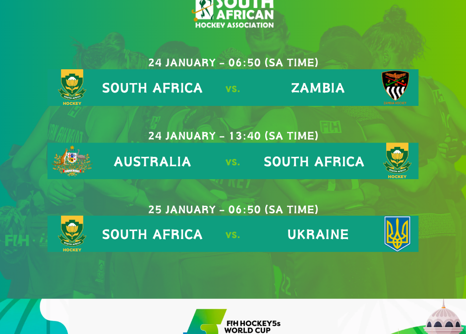 Fixtures released for the FIH Hockey5s World Cup