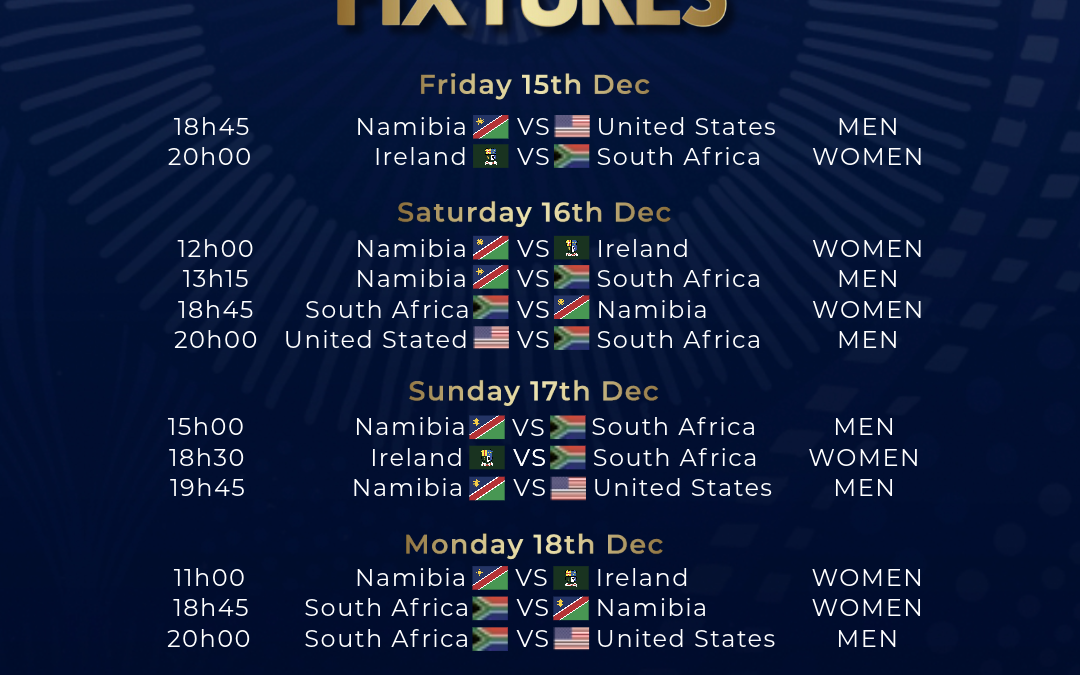 Inaugural Kathea Energy Nkosi Cup Announces Fixtures for Men’s and Women’s Indoor Hockey