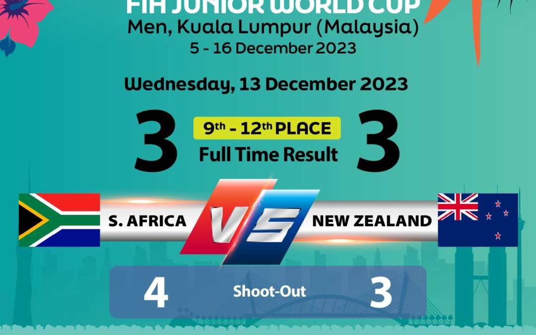 FIH Junior World Cup 2023 | Top 10 secured for South Africa as New Zealand edged.